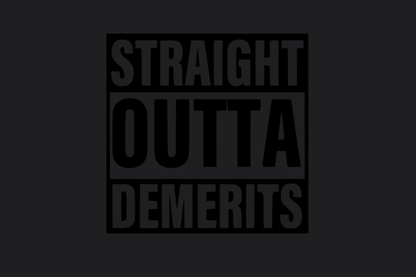 Straight Outta Demerits Sticker