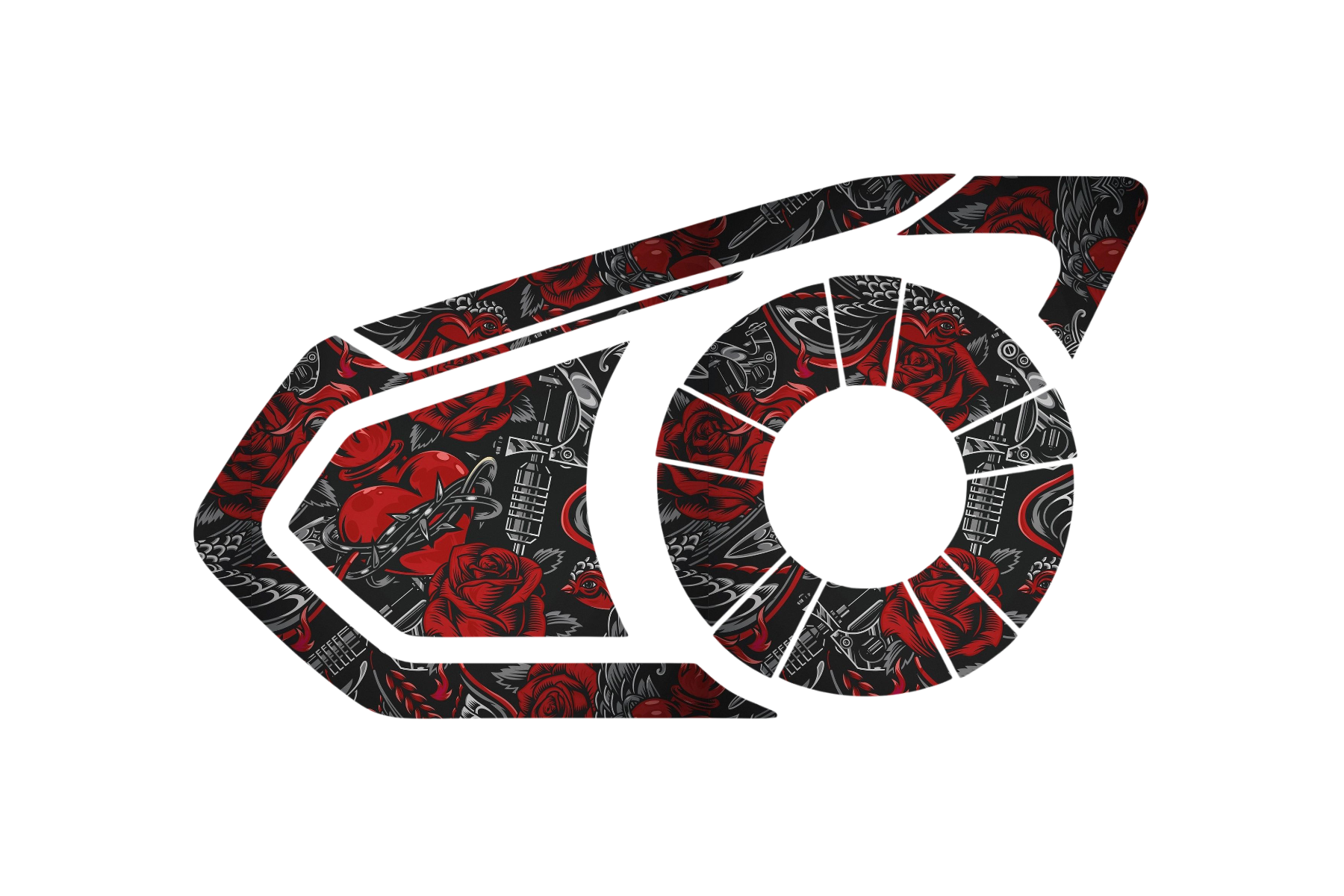 Skin for Sena 30K: RED GUNS ROSES DARK
