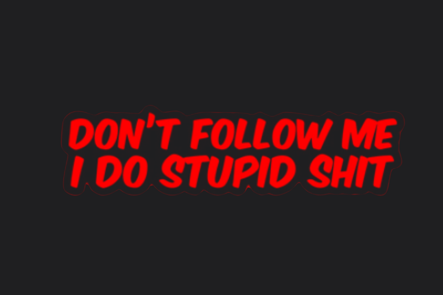 Don't Follow Me I Do Stupid Shit Sticker