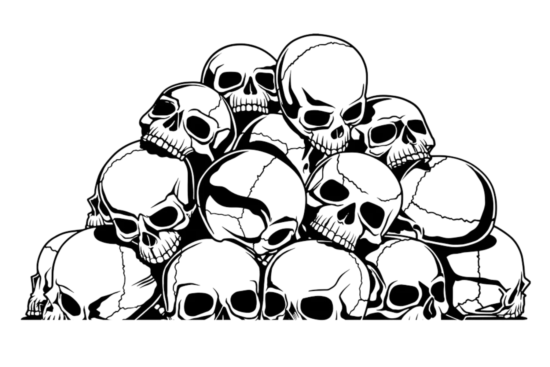 QUARTER WINDOW BANNER: SKULLS