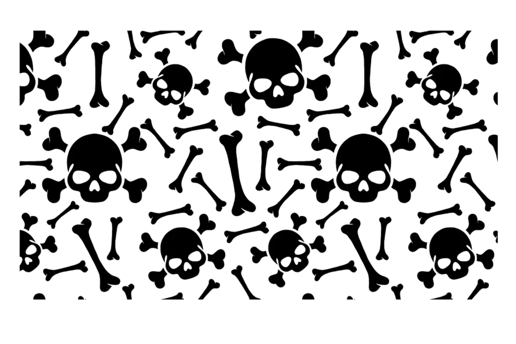 QUARTER WINDOW BANNER: SKULLS & BONES