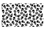 QUARTER WINDOW BANNER: SKULLS & ROSES