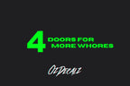 4 DOORS 4 FOR STICKER - OZDecalz