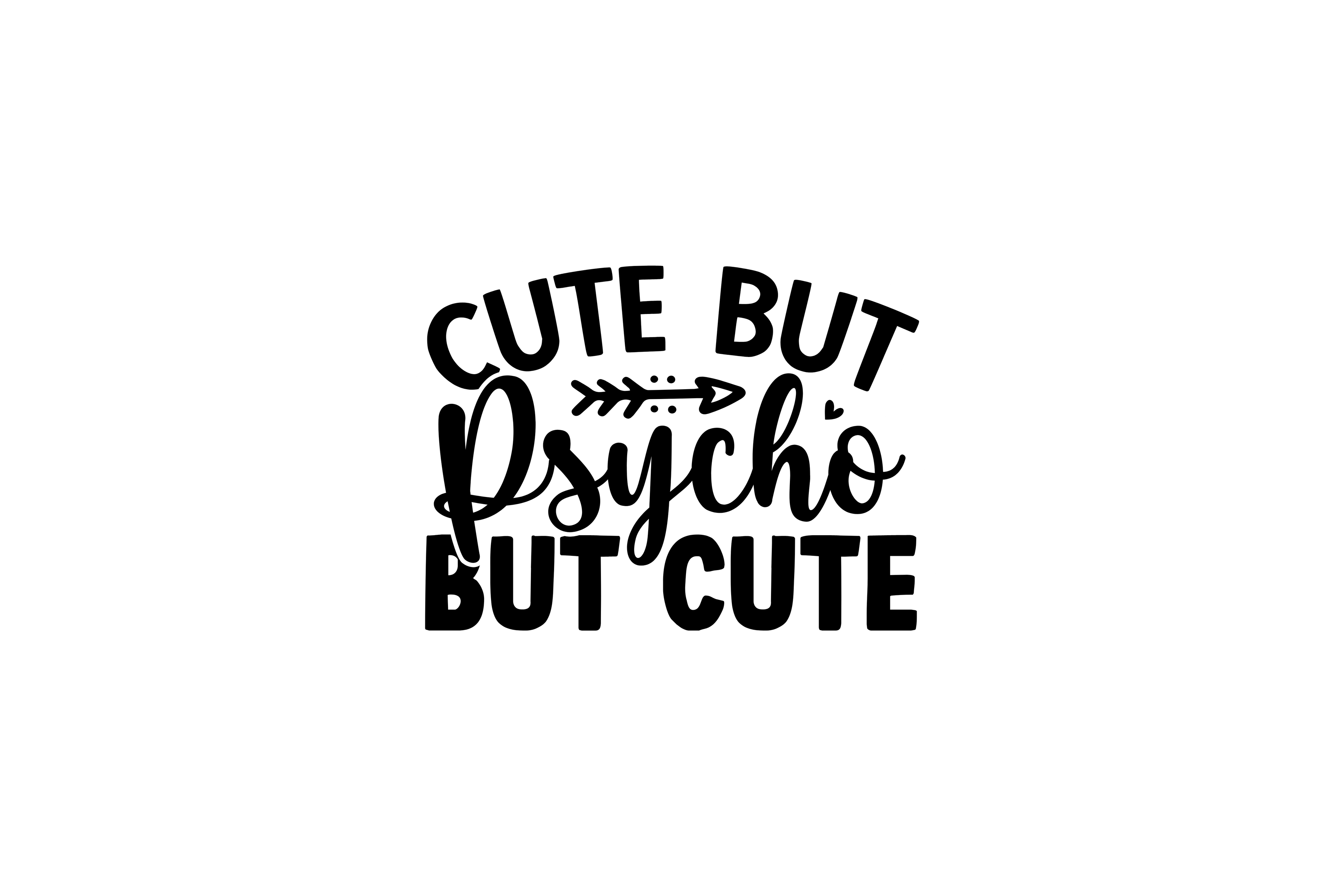 STICKER: CUTE BUT PSYCHO BUT CUTE - OzDecalz