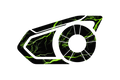 Skin for Sena 30K: NEON GREEN LIGHTNING STRIKE