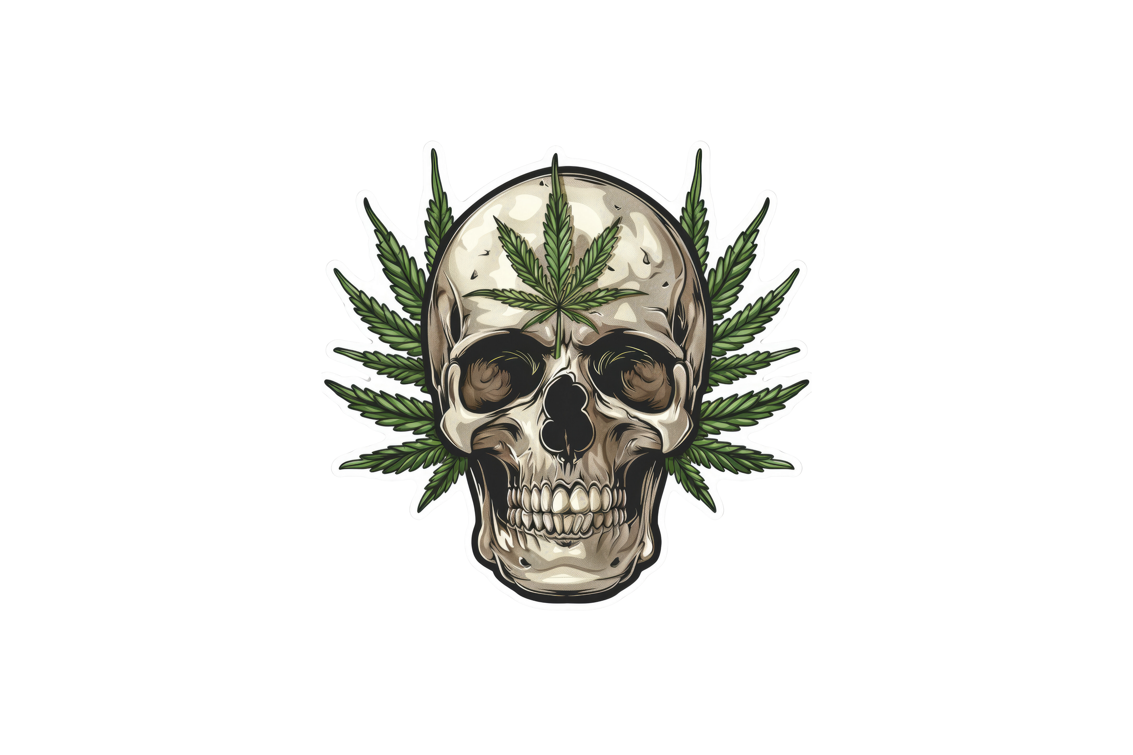 STICKER: W**D SKULL