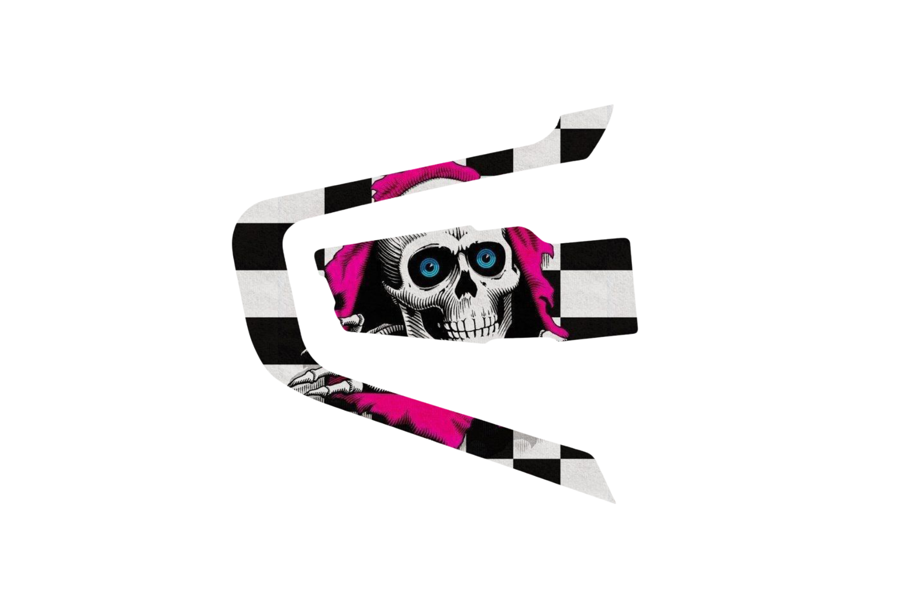 INTERCOM SKIN: PINK SKULL BLUE EYES STRIPE