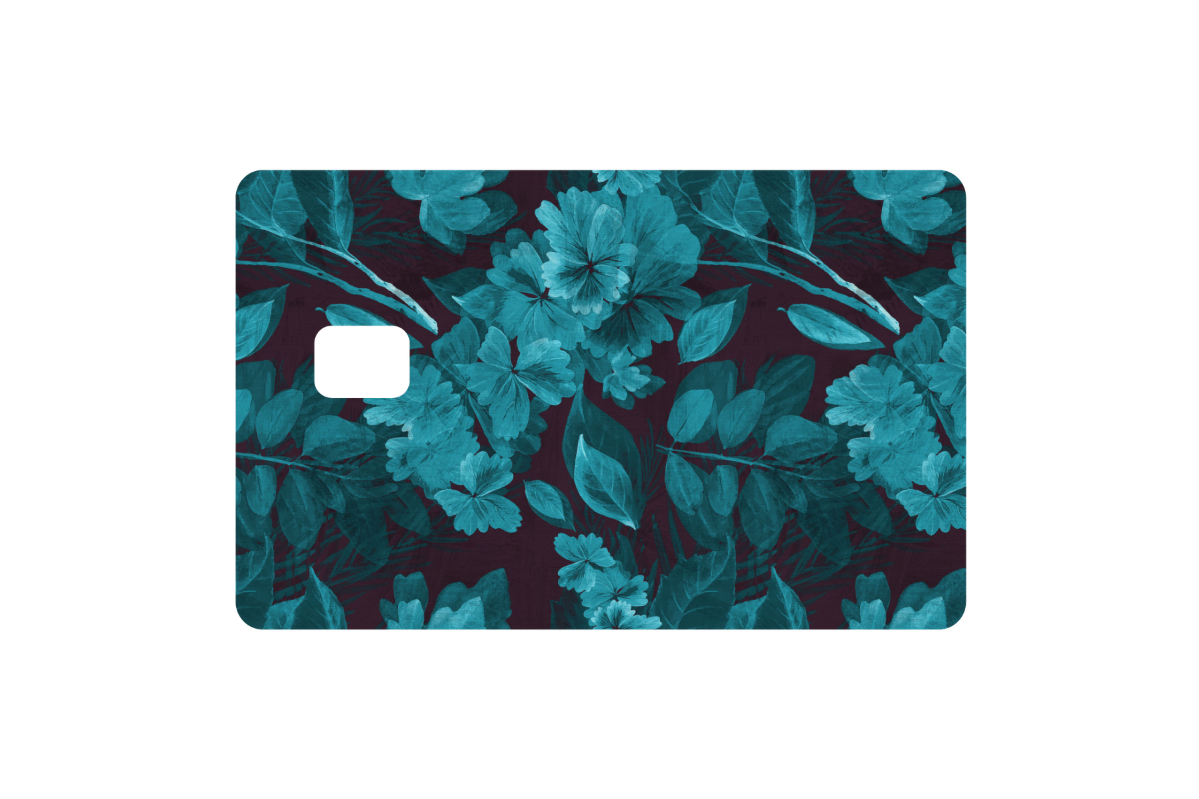 CARD WRAP: FLORAL BLUE