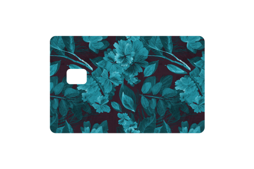 CARD WRAP: FLORAL BLUE - OzDecalz