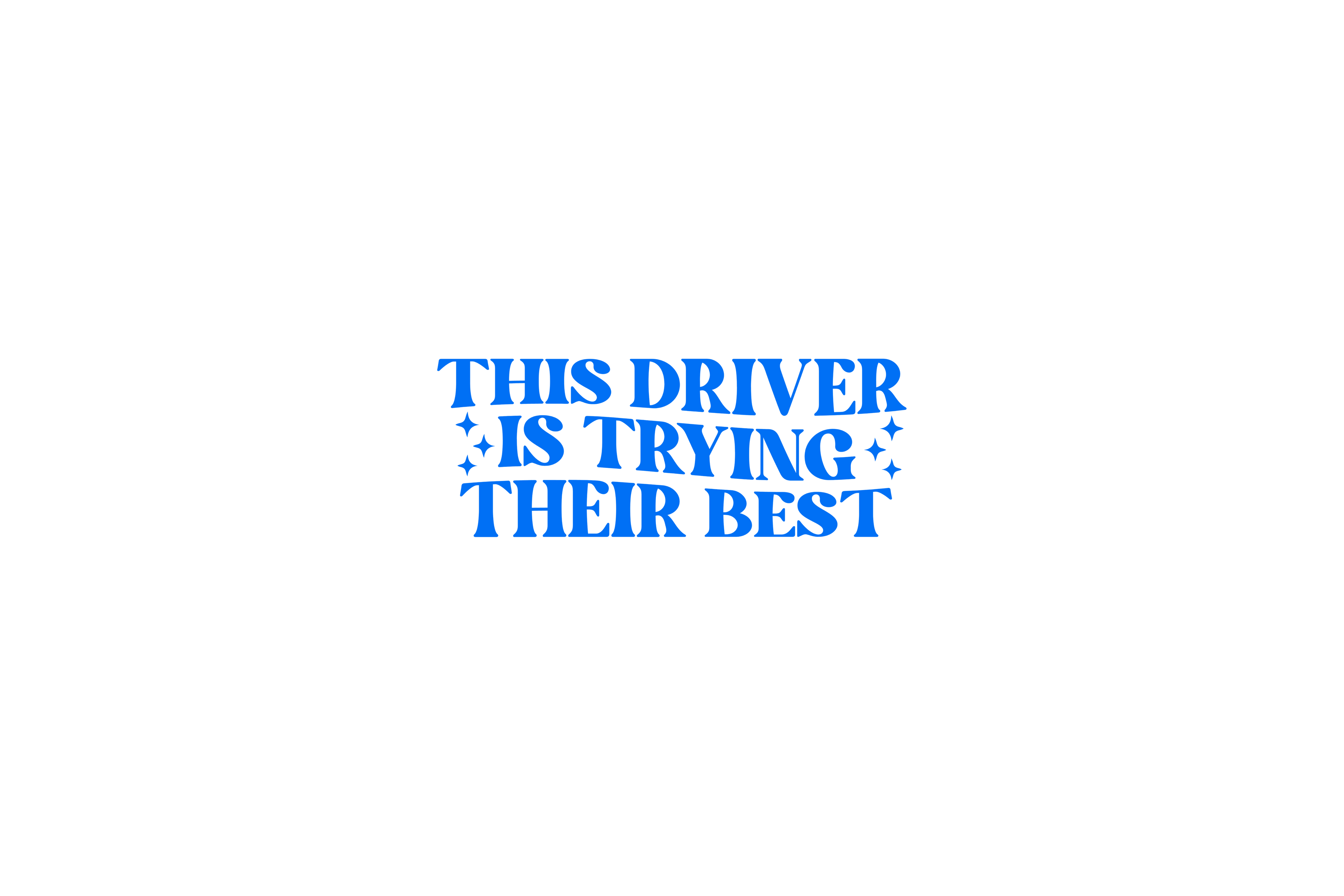 STICKER: THIS DRIVER IS TRYING THEIR BEST
