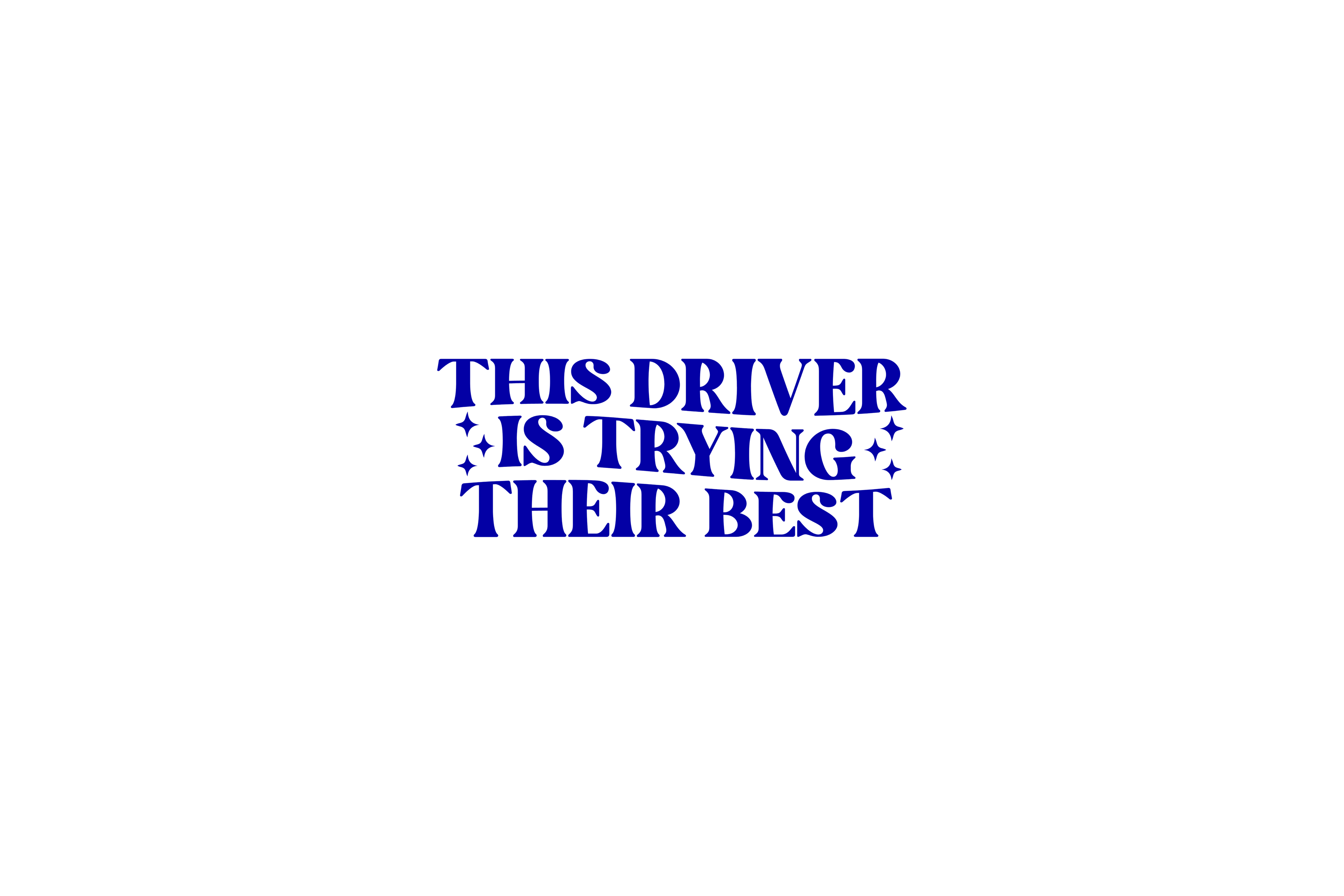 STICKER: THIS DRIVER IS TRYING THEIR BEST