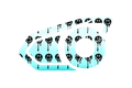 Skin for Sena 30K: CYAN DRIP