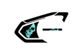 Skin for Sena 50S: CYAN SKULL MINIMAL