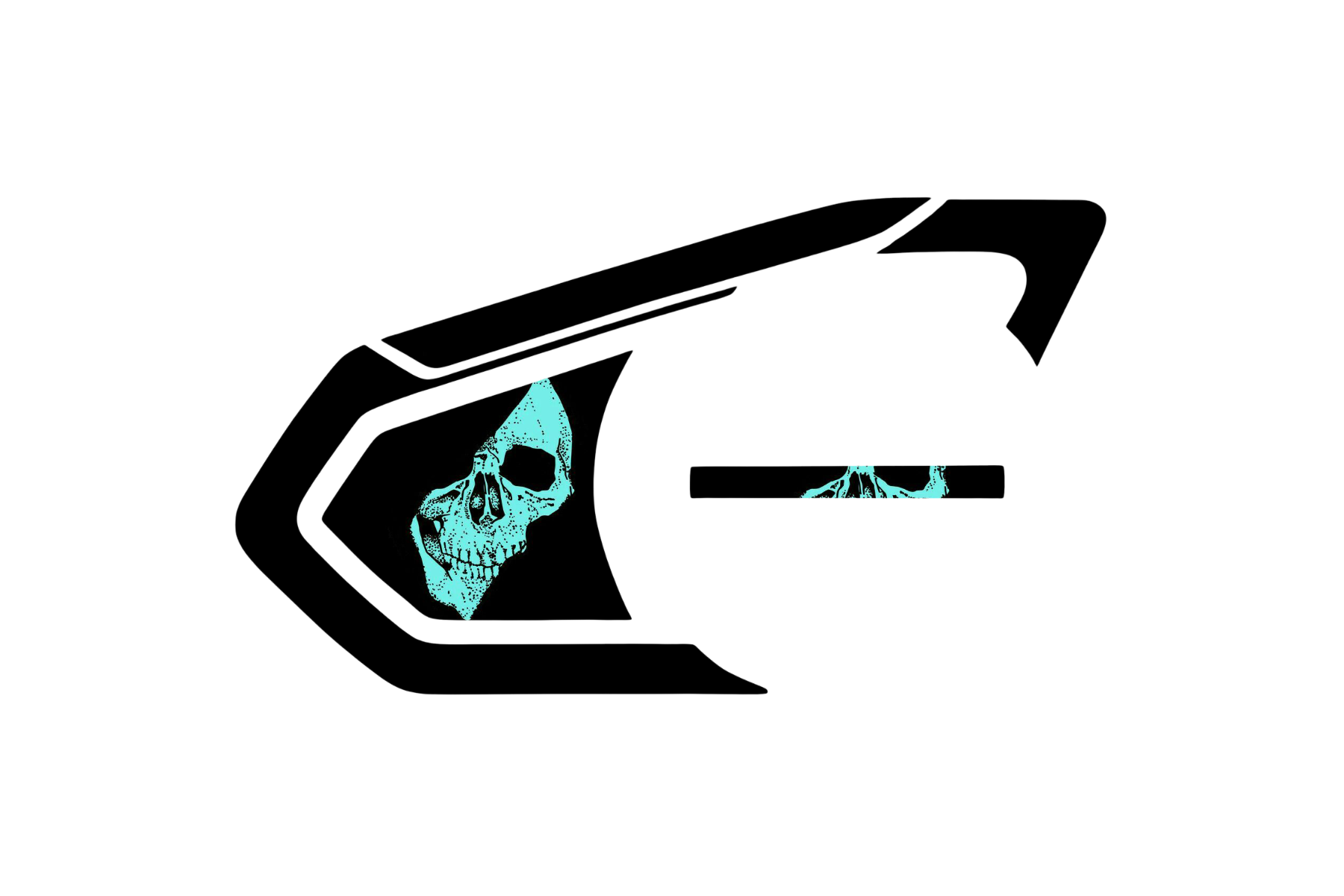 INTERCOM SKIN: CYAN SKULL MINIMAL