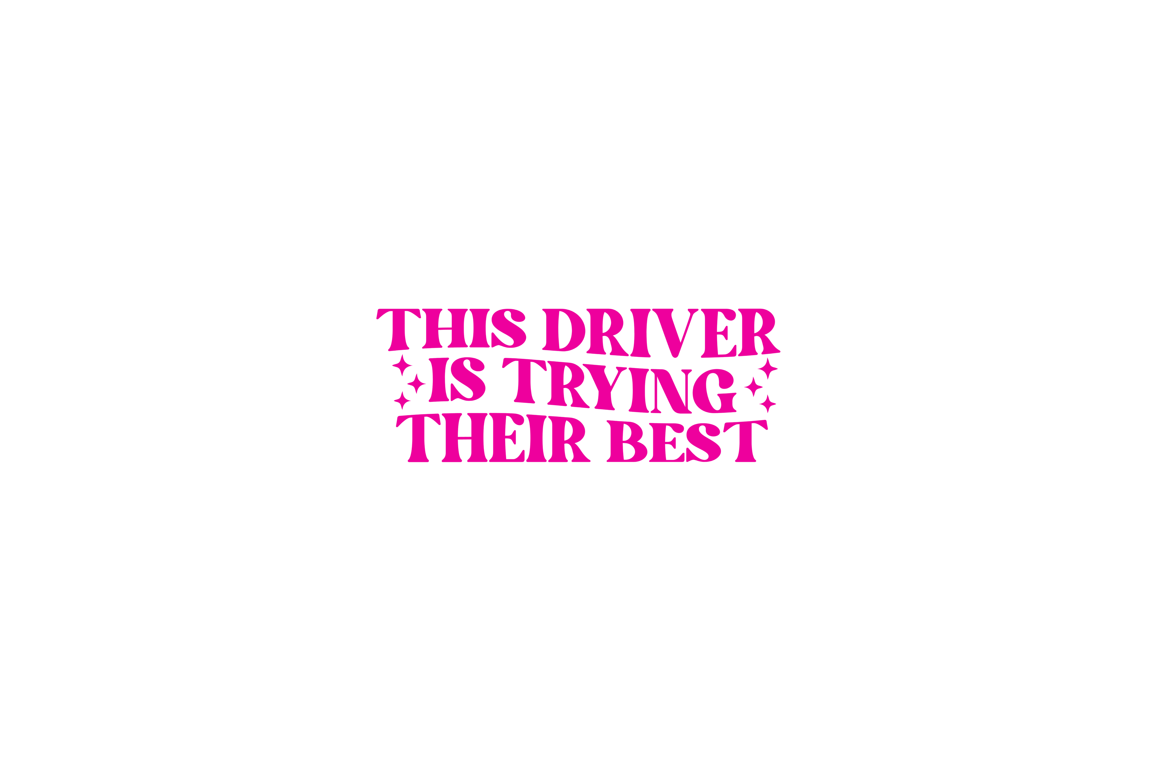 STICKER: THIS DRIVER IS TRYING THEIR BEST
