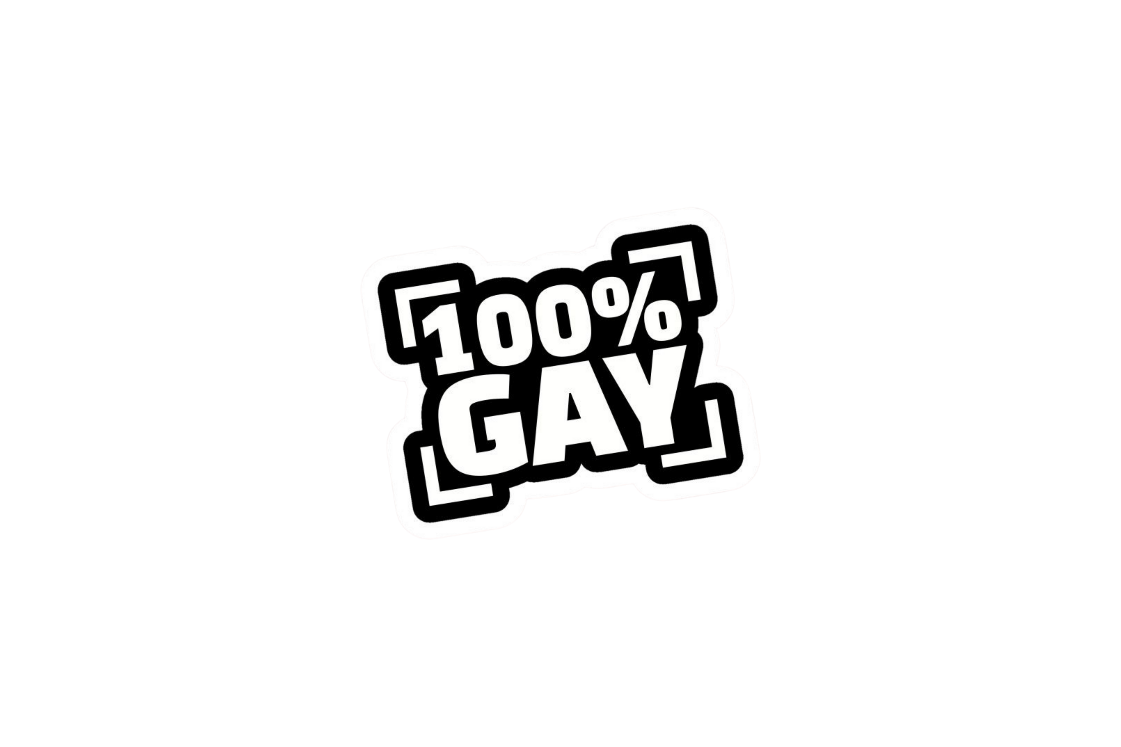 STICKER: 100% GAY
