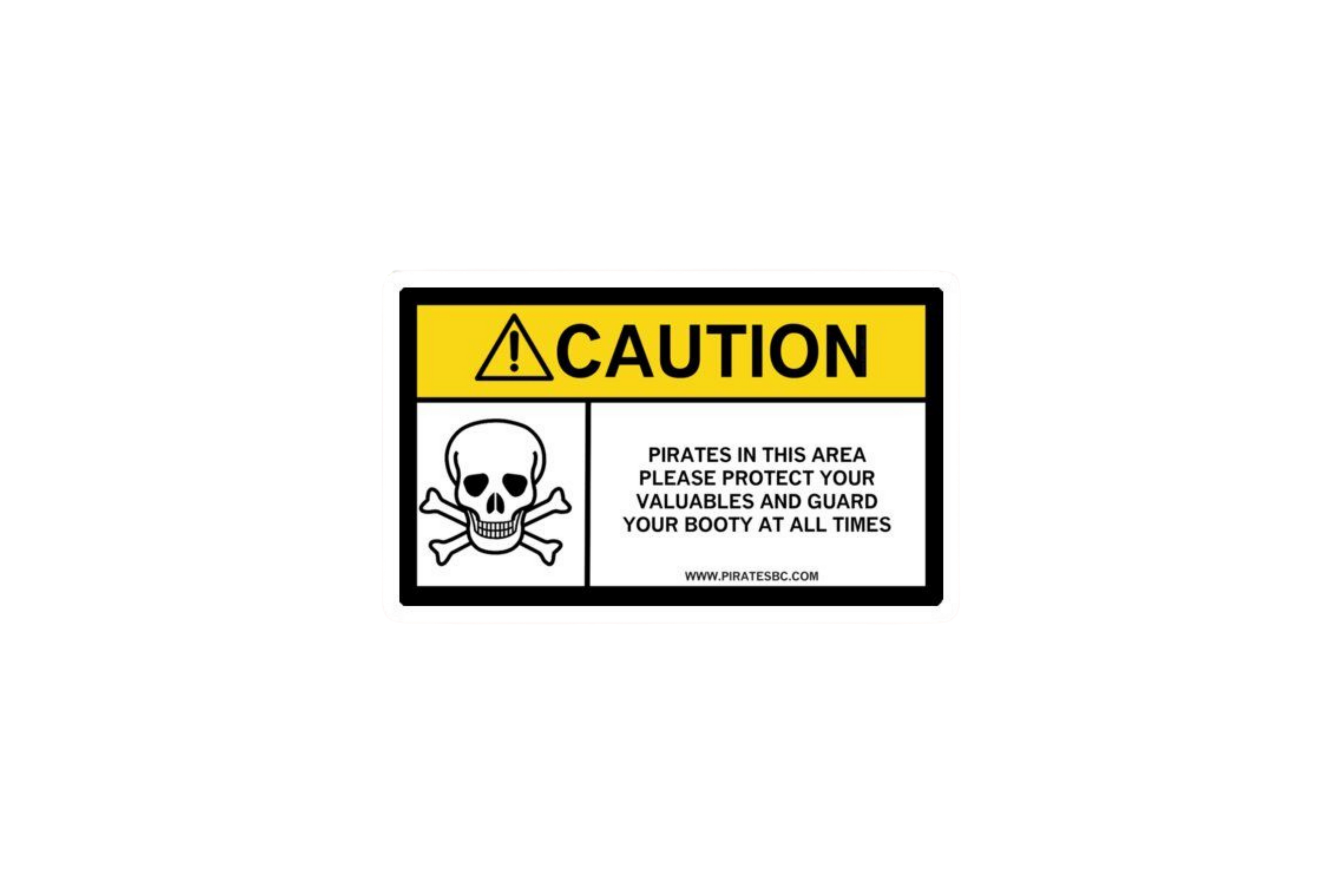 STICKER: PIRATES IN THIS AREA