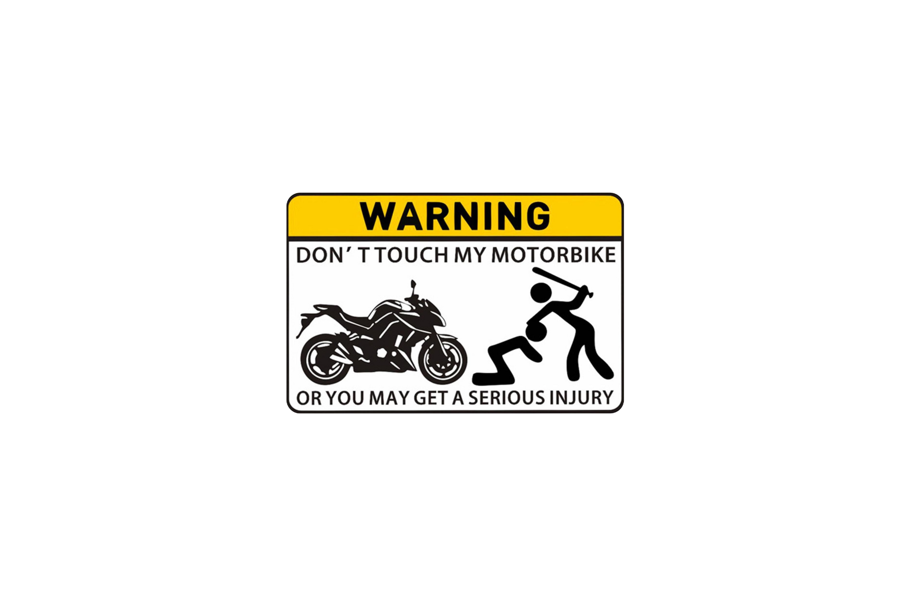 STICKER: WARNING DON'T