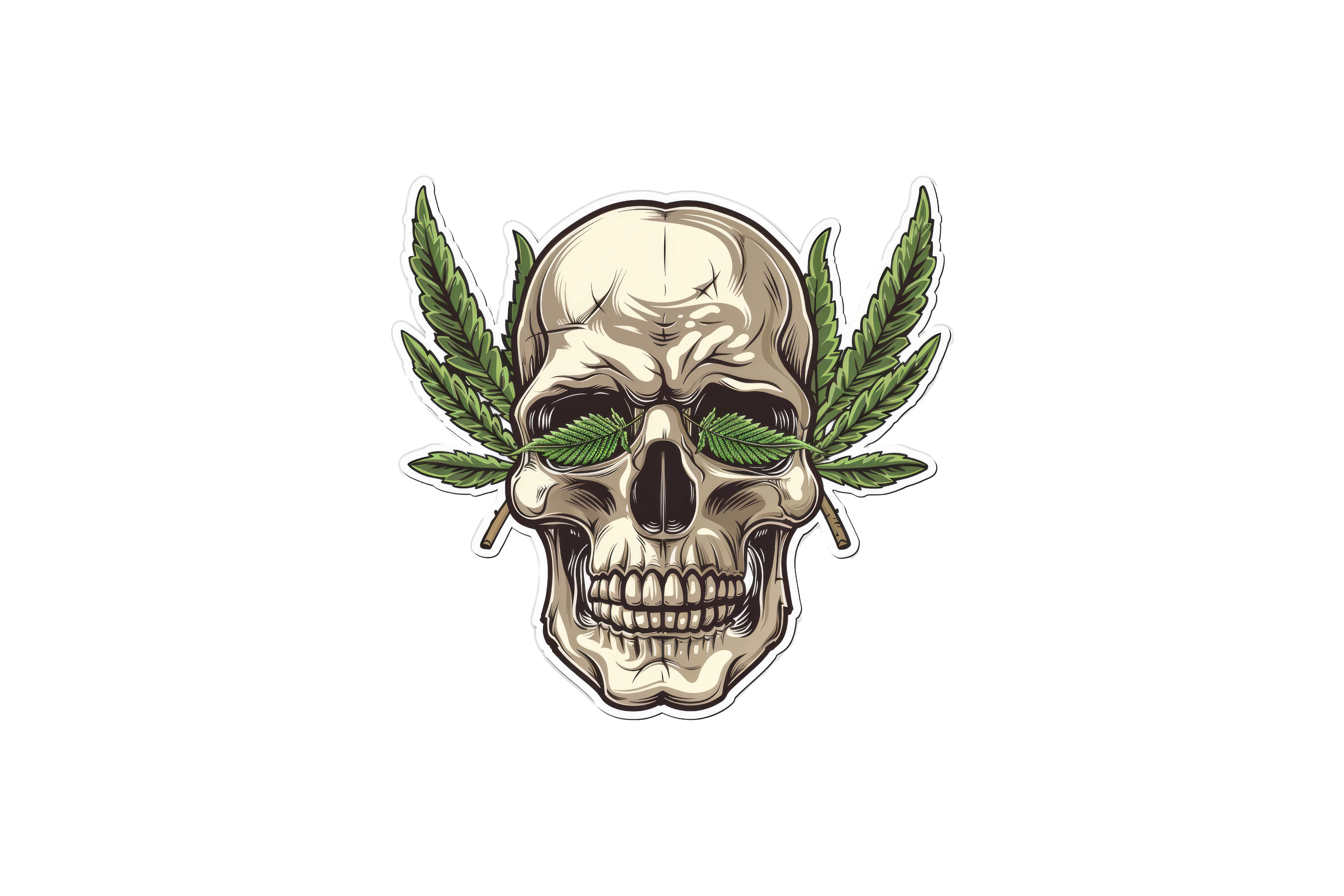 STICKER: W**D SKULL