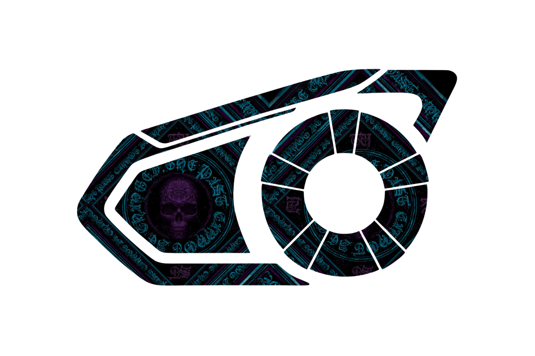 INTERCOM SKIN: CYAN PURPLE SKULL