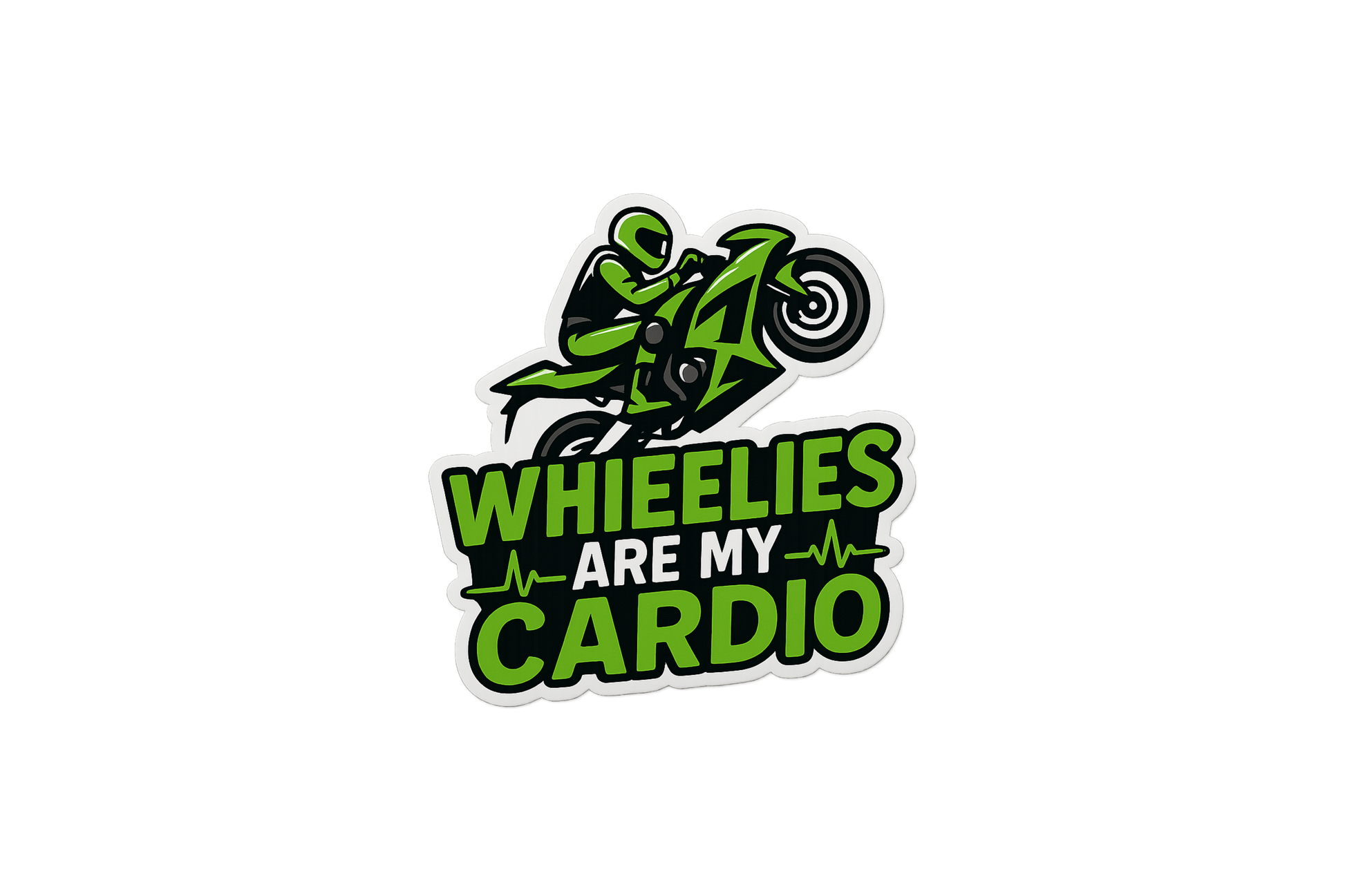 STICKER: WHEELIES ARE MY CARDIO