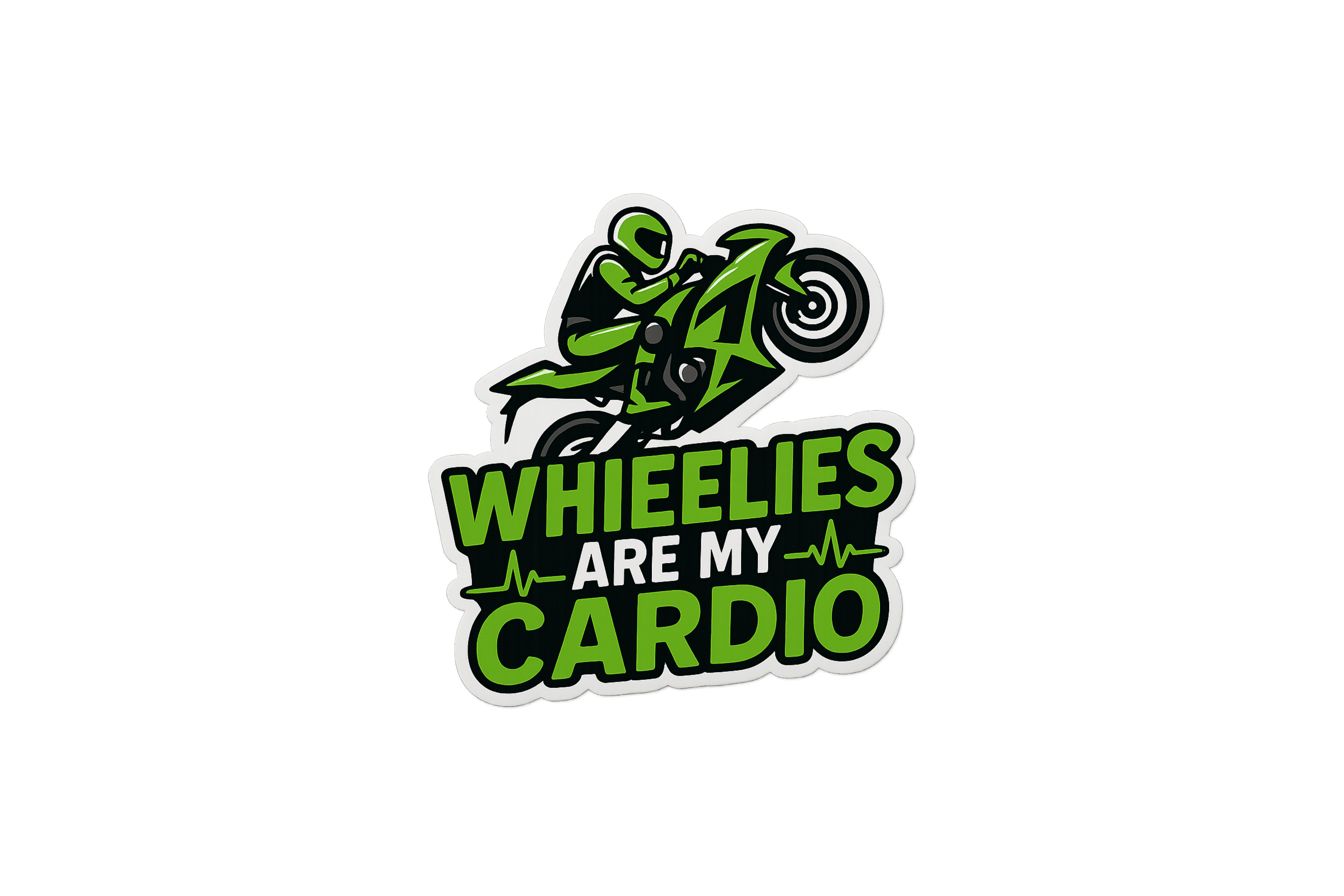 STICKER: WHEELIES ARE MY CARDIO