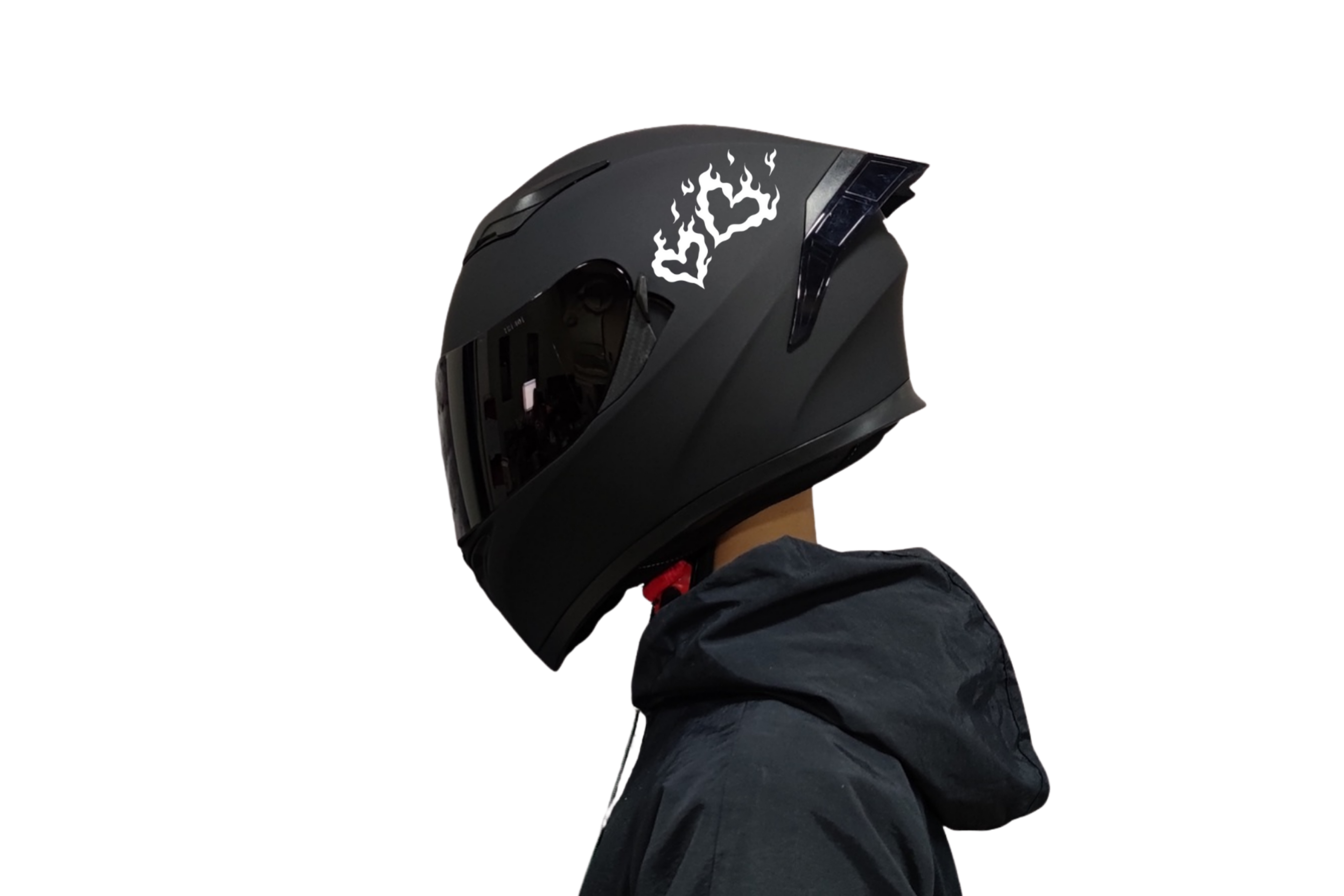 HELMET DECAL: DOUBLE HEART