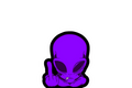STICKER: PURPLE ALIEN
