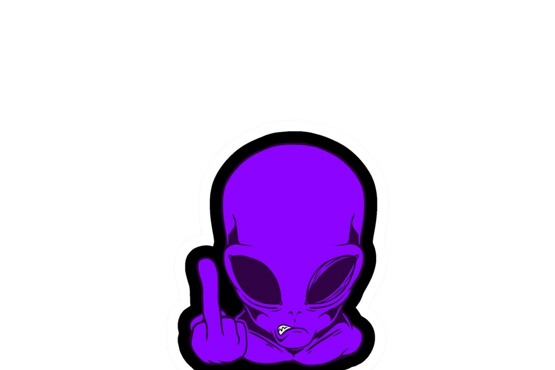 STICKER: PURPLE ALIEN