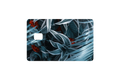CARD WRAP: FLORAL LIGHT BLUE - OzDecalz