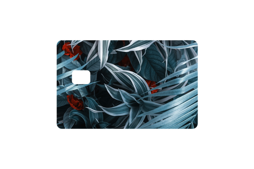 CARD WRAP: FLORAL LIGHT BLUE - OzDecalz