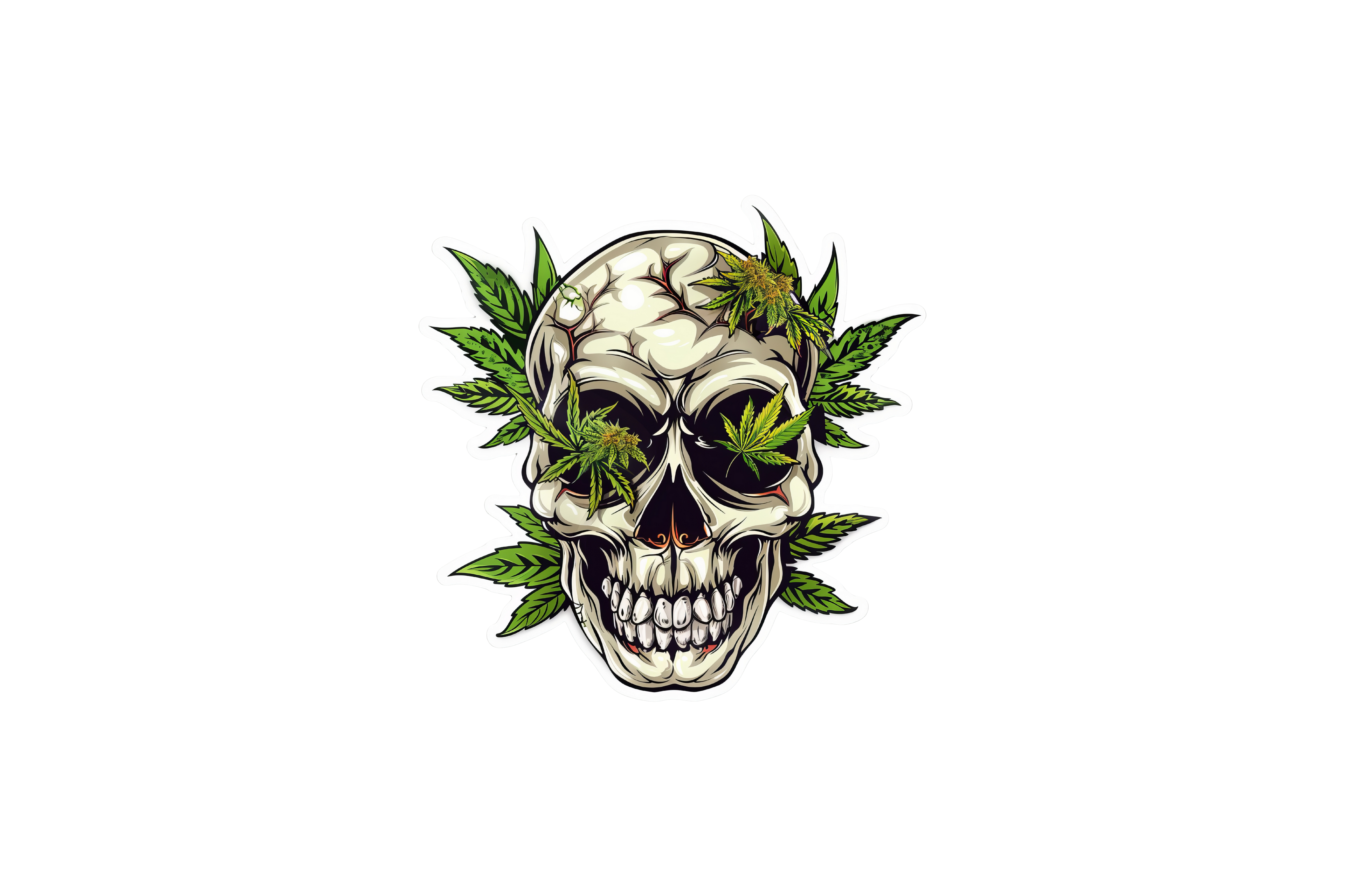 STICKER: W**D SKULL