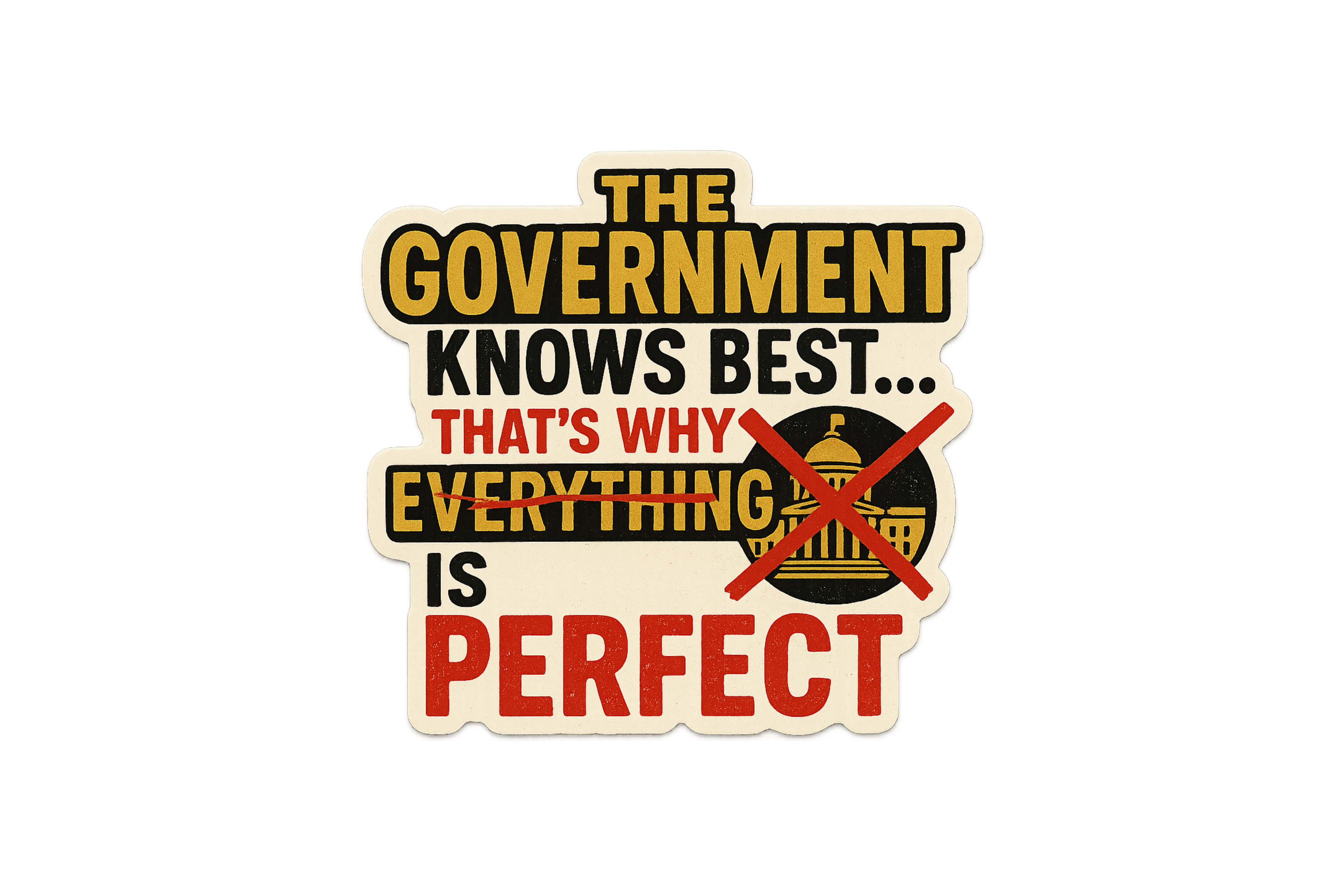 STICKER: THE GOVERNMENT KNOWS