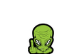 STICKER: GREEN ALIEN (MORE DETAILED)