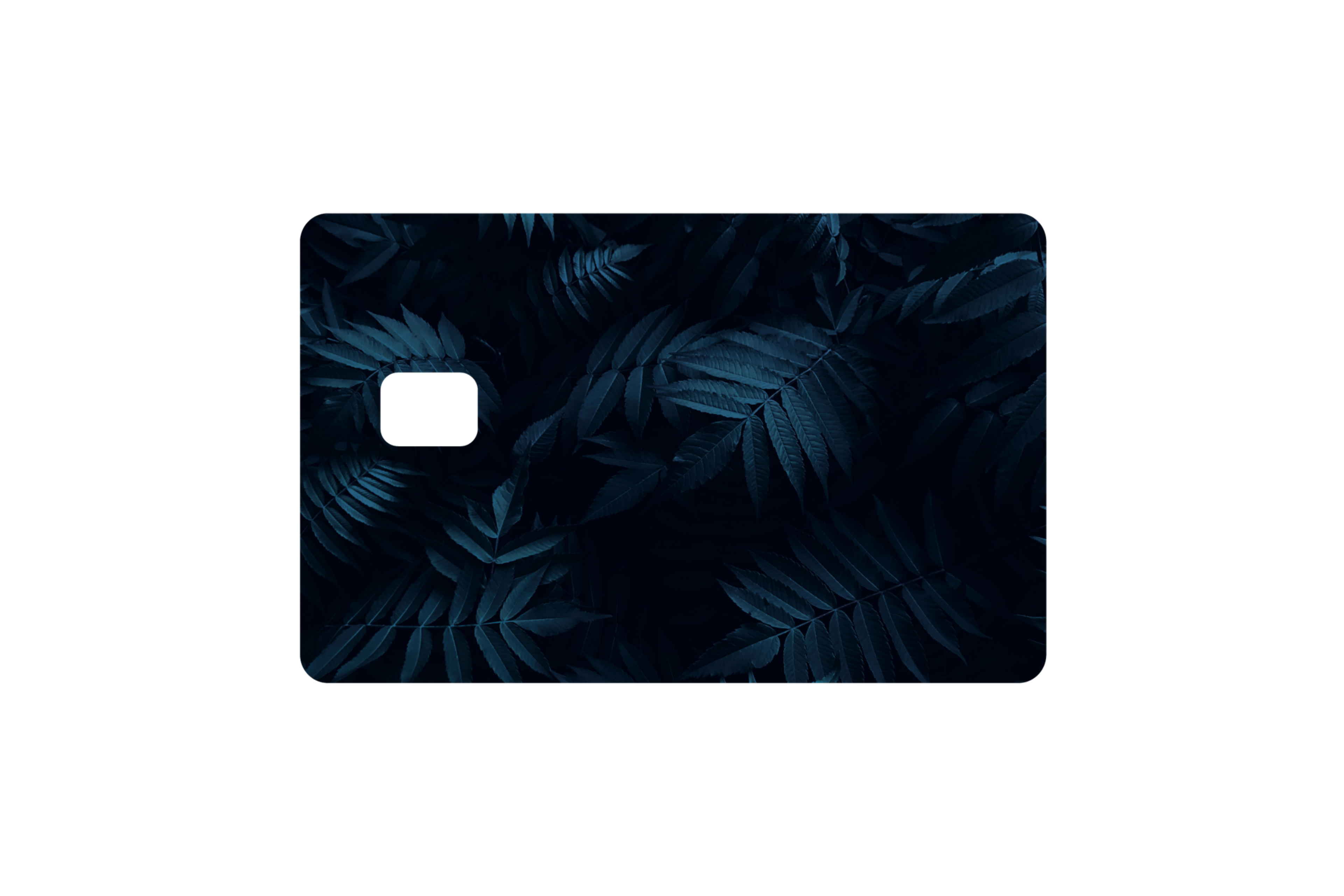 CARD WRAP: FLORAL DARK BLUE