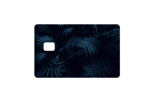 CARD WRAP: FLORAL DARK BLUE - OzDecalz