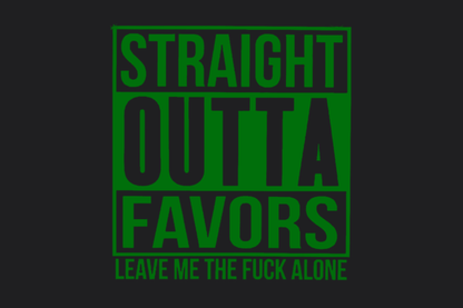 Straight Outta Favours Sticker