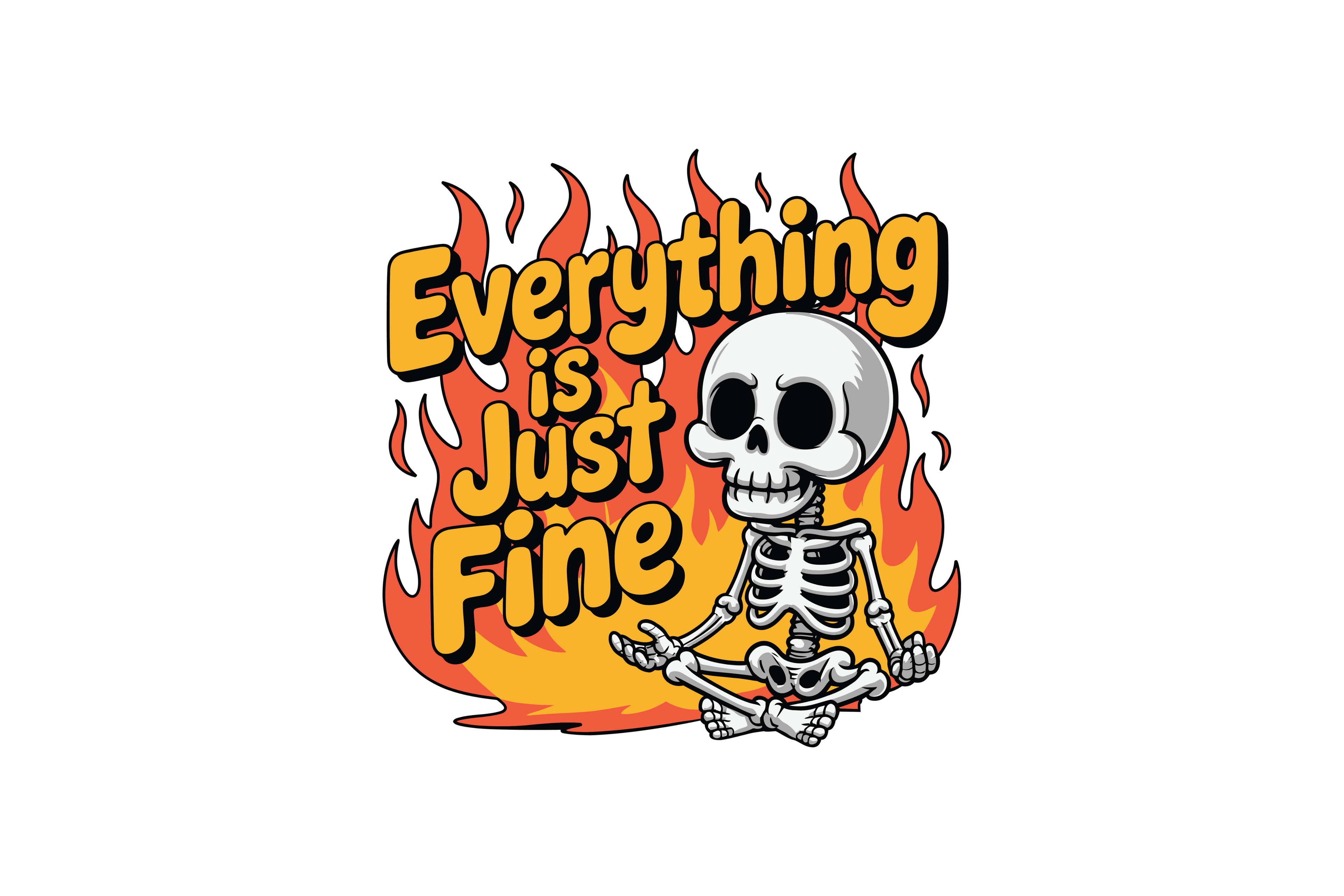 STICKER: EVERYTHING IS JUST FINE - OzDecalz