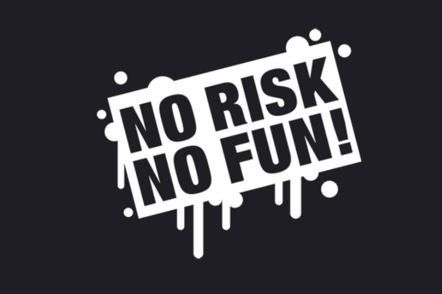 No risk No fun Sticker