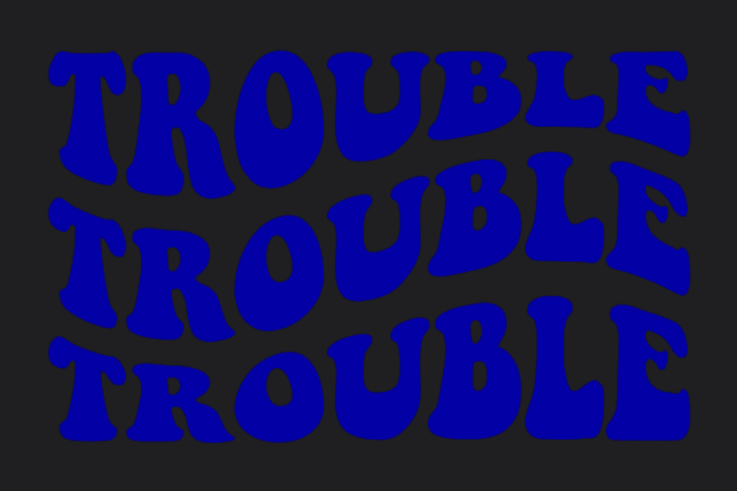 Trouble Sticker