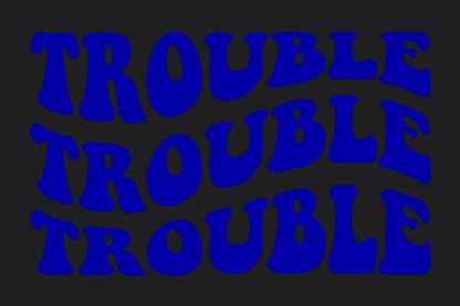 Trouble Sticker