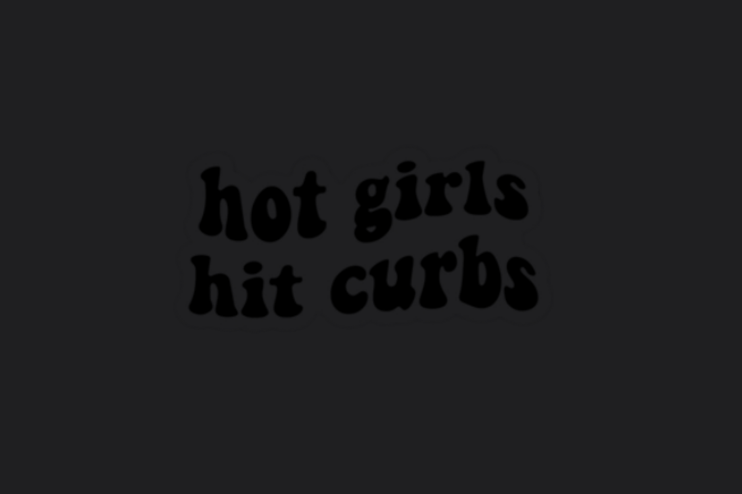 Hot Girls Hit Curbs 03 Sticker