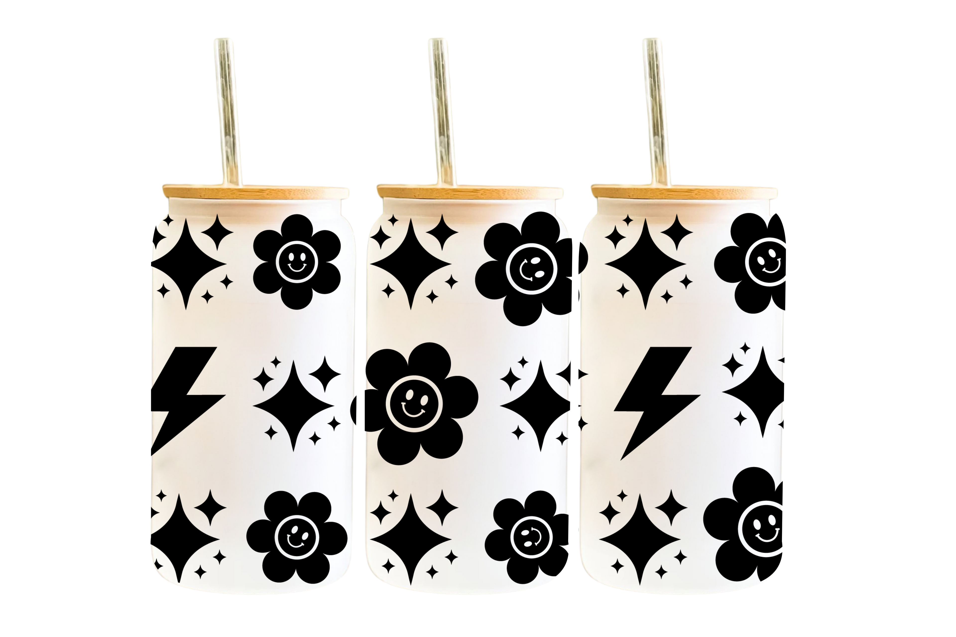 16 OZ WRAP: GROOVY FLOWERS