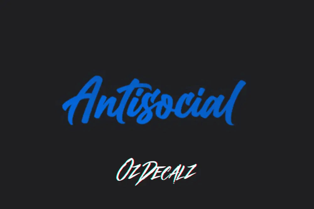 ANTISOCIAL STICKER - OZDecalz