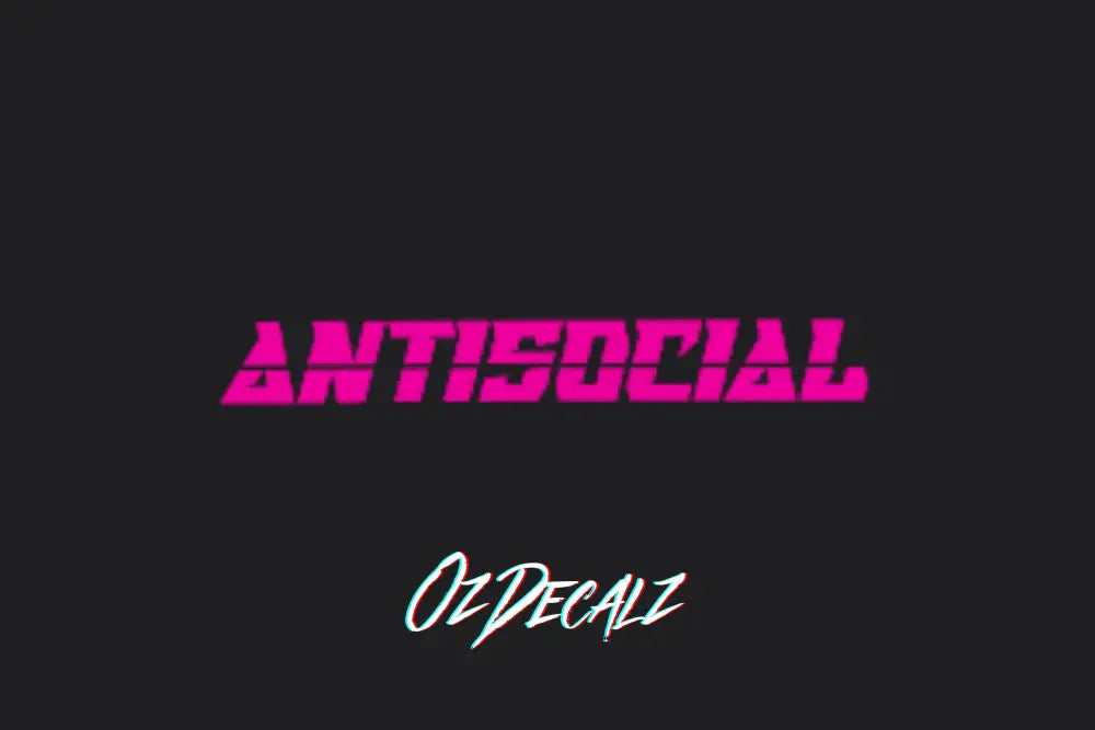 ANTISOICAL CAR BANNER - OZDecalz