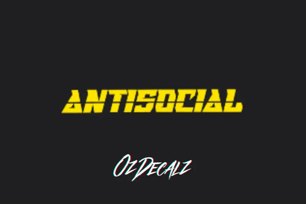 ANTISOICAL CAR BANNER - OZDecalz