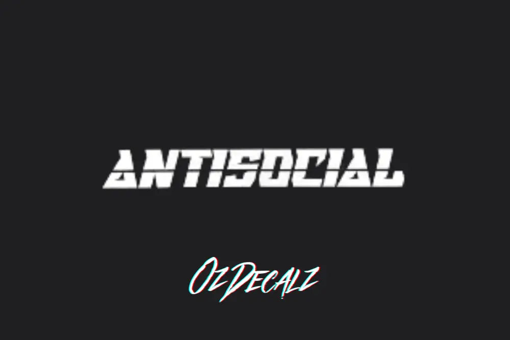 ANTISOICAL CAR BANNER - OZDecalz