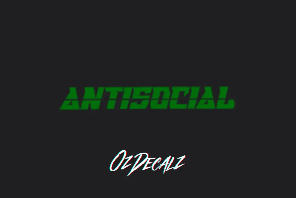 ANTISOICAL CAR BANNER - OZDecalz