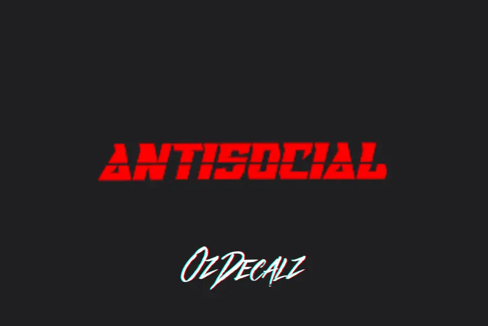 ANTISOICAL CAR BANNER - OZDecalz