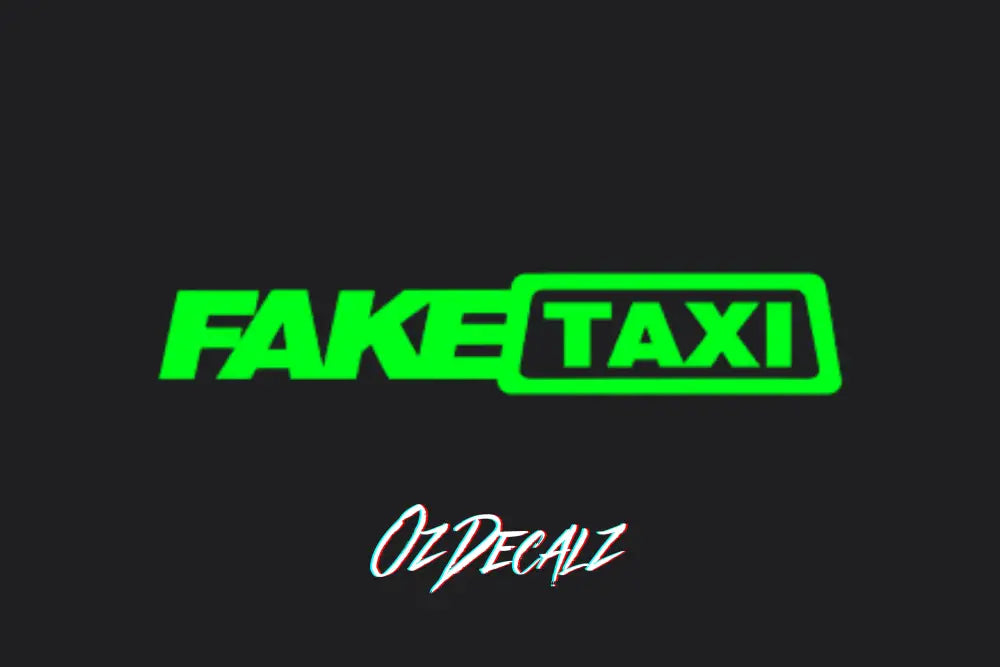 FAKE TAXI STICKER - OZDecalz